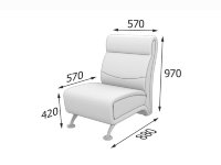  Florence Кресло 570 х 880 х 970