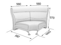  Florence Диван 980 х 980 х 970