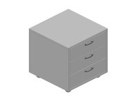 DELTA-SYSTEM Тумба подкатная с 3 ящиками 45x45x56