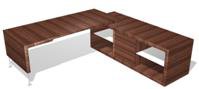 Стол руководителя с приставкой правой ПРИМА СИМФОНИЯ 240x250x75