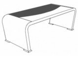 Vanity Стол руководителя с кожаным бюваром 210x95x75 
