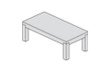 EUR/QUARANTA Стол кофейный 120 120x60x40