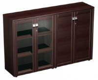 Премьер Шкаф для документов средний комбинированный 186x46x121