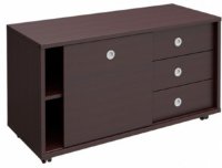 Борн Тумба выкатная 3 ящика без замка + дверь-купе из ДСП 120.2x50x66