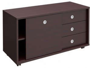 Борн Тумба выкатная 3 ящика без замка + дверь-купе из ДСП 120.2x50x66