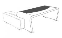 Vanity Стол руководителя для опорной тумбы, с кожаным бюваром 210x95x75