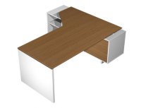 Vito Стол руководителя эргономичный левый на опорной тумбе 206x180x76