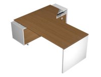 Vito Стол руководителя эргономичный правый на опорной тумбе с ящиками 206x180x76