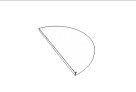  Сектор 180° для стола переговоров БЕРГАМО 100x50x4,5
