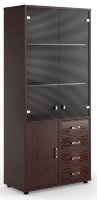 TORINO Шкаф для бумаг с кожаными вставками 89x45x190