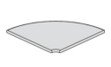 SELECTA WALNUT WOOD Сектор 90гр стола/пер 108х108х4.5Н