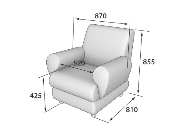 Кресло Матрикс 870 х 810 х 855