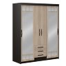 Шкаф-купе ШК-1 с зеркалом и ящиками венге/дуб сонома 1700*600*2100