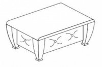 Vanity Стол журнальный прямоугольный 100x70x40