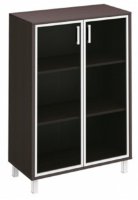 Борн Шкаф для документов, двери стеклянные в алюминиевой раме 90x45x131
