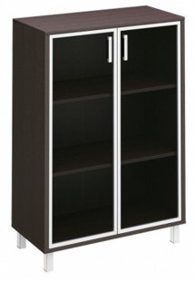 Борн Шкаф для документов, двери стеклянные в алюминиевой раме 90x45x131