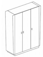 Vanity Шкаф высокий закрытый с 3-мя дверьми 165.5x52.5x210