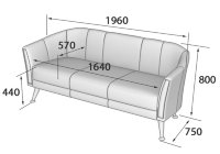 Зара (Zara) Диван 1960 х 750 х 800